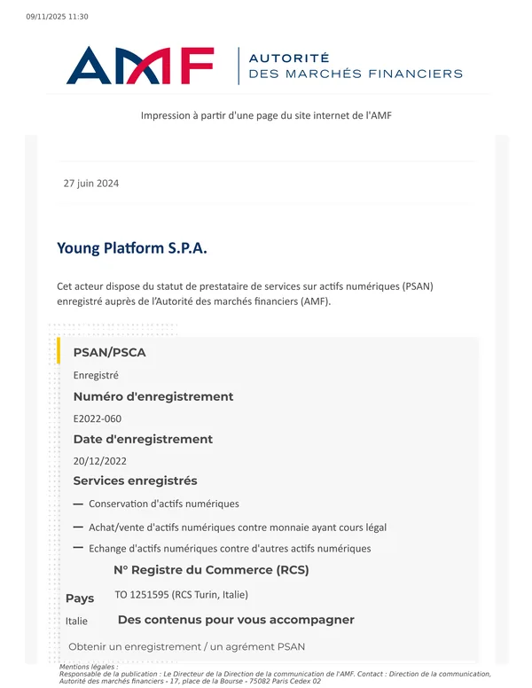 法国 AMF PSAN 相关登记资料